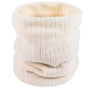 ehsbuy Fleece Neck Warmer Thermal Snoods Unisex Thick Winter Cold Weather Knitted Circle Scarf for Cycling Motocycle Sports (White)