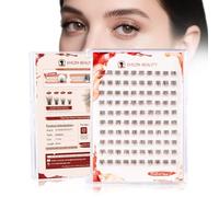 EHSZM BEAUTY Enhanced Steamed False Eyelashes with C Curls 8mm Ultra Soft and Natural Individual Lashes Reinforced by New Smoothing Factor No Feel