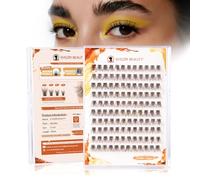 Ehszm Beauty Improved False Eyelashes, 12 mm, D Curl, Natural Eyelash Bundles, Ultra Soft Individual Eyelashes, Reinforced by New Smoothing Factor, No Plastic Feel