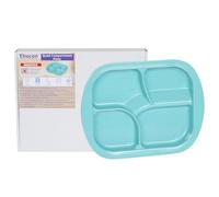 Ehucon Adaptive Utensils Scoop Compartment Deep Dinnerware with Extra Wall, Spill-Proof Divided Plate, Non-Slip Adaptive Diner Wares for Elderly (4-Compartment Deep Plate)