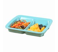 Ehucon Adaptive Weighted Scoop Plate with Non-Slip Base, Divided Dinner Plate for Disabled & Elderly, Eating Aids for Parkinson’s, Dementia & Hand Tremors (Twin Cavities)