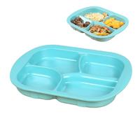 Ehucon Adaptive Weighted Scoop Plate with Non-Slip Base, Divided Dinner Plate for Disabled & Elderly, Eating Aids for Parkinson’s, Dementia & Hand Tremors (Quadro Cavities)