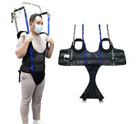 Ehucon Comfort Padded Patient Lift Walking Sling,Portable Standing Harness to People/Handicap for Ambulating Support Training,500 lbs Safety Loading (Black, Large)