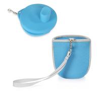 Ehucon Cup Sleeve with Silicone Lid Cover Set to Protect Dysphagia Regulating Drinking Cup for Swallowing and Disorders People-Sky Blue（Excluding Cup）