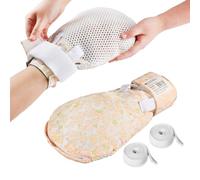 Ehucon Dementia Restraint Gloves with Colorful Patterns-2Pcs,Bed Restraints Control Mitts,Safety Hand Gloves for Elderly/Dementia Patients,Anti Scratch Gloves to Prevent Scratching Harm