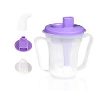 Ehucon Dysphagia Regulating Drinking Cup for Elderly-Having Difficulty Swallowing,Dispenses 5 cc or 10 cc of Liquid Helps to Prevent Choking,Liquids Only (Purple)