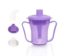 Ehucon Dysphagia Regulating Drinking Cup for Elderly-Having Difficulty Swallowing,Dispenses 5 cc or 10 cc of Liquid Helps to Prevent Choking,Liquids Only (Overall purple)