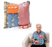 EHUCON Fidget Cushion for Adults with Dementia - Waterproof Sensory Pillow for Elderly Care & Restless Hands - Wipe-Clean Activity Aid with Zippers, Buckles & Laces