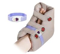 Ehucon Heel Protector for Pressure Sores Relief with 3 Free-Position Straps, Soft Foot Pillow for Bed Sores or Heel Pain,Heel Cushion for Bedridden Patients/Elderly(1 Count)