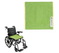 Ehucon One Way Glide Cushion for Wheelchair, Anti-Slip Positioning Pad, Carer Transfer Aid for Elderly and Limited Mobility, Breathable Mesh Seat Mat (Green, Without Handle)