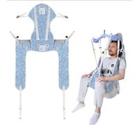 Ehucon Patient Lifts Sling with Head Support for Elderly/Disabled/Handicap to Toileting/Transferring/Lifting,Suitable for Home or Nursing Home Care 500 lbs SWL (Simple Blue Stripes, Large)