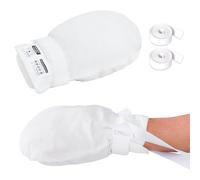 Ehucon Protective Hand Mitts with See-Through Mesh - Soft Control Mitts for Elderly Care, Anti-Scratching & Tube Pulling Prevention - Single Patient Use, 1 Pair (Lixin cloth)