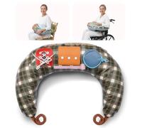 Ehucon Sensory Fidget Cushion & Positioning Aid for Elderly, Waterproof Wheelchair Lap Pad for Restless Hands, Adult Activity Pillow with Zippers and Buttons, Secure Seating Support