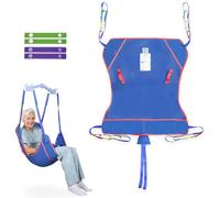 Ehucon Universal Full Body Patient Lift Sling,Medical Sling for Bed Positioning and Bathing Assist Aids,Transfer Sling for Elderly,Disabled,Bedridden (Blue, Small)