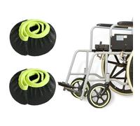 EHUCON Wheelchair Socks & Tyre Covers, Indoor Floor Protector Mobility Aid Accessories, Dirt Prevention & Noise Reduction Wheel Covers for Carpets & Hard Floors (Brown, 8in)