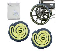 EHUCON Wheelchair Socks & Tyre Covers, Indoor Floor Protector Mobility Aid Accessories, Dirt Prevention & Noise Reduction Wheel Covers for Carpets & Hard Floors (Brown, 24in)