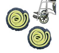 EHUCON Wheelchair Socks Wheel Covers for Indoor Floor Protection, Dirt-Proof Velvety Tyre Covers, Noise Reduction Wheelchair Accessories, Machine Washable (Blue, 12)