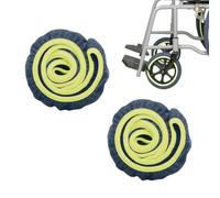 EHUCON Wheelchair Socks Wheel Covers for Indoor Floor Protection, Dirt-Proof Velvety Tyre Covers, Noise Reduction Wheelchair Accessories, Machine Washable (Blue, 6)