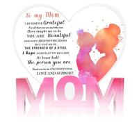 Ehuixinsheng 1 Pcs Mothers Day Gifts for Mum,Mum Birthday Gifts Acrylic Plaque Decorations Touching Sayings Engraved Mum Gifts Mum Gifts from Daughter Son Valentines Christmas Gifts for Mom