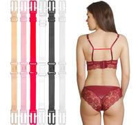 Ehuixinsheng 18Pcs Women's Adjustable Bra Straps Holder,Non-slip Elastic Bra Shoulder Straps Holders Connection Racer Back Conceal Bra Straps for Women Girls Keep Bra Straps in Place