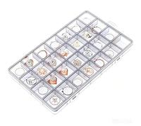 Ehuixinsheng 28Grids Plastic Jewellery Organiser,Clear Storage Box Plastic Organizer Container Jewelry Sorting Boxes for Beads DIY Earrings Ear Studs Ring Necklace Art Crafts Jewelry and Small Parts