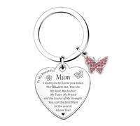 Ehuixinsheng Best Mum Keyring,Mothers Day Birthday Gifts From Son Daughter Mother Mummy Gifts Mom Christmas Presents For Mothers Gifts Ideas I Love You