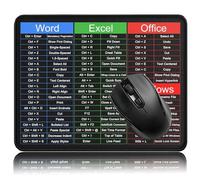 Ehuixinsheng Excel Shortcuts Mousepad,Computer Keyboard Shortcut Portable Small Desk Mat Anti-Slip With Office Word Shortcuts Pattern for Office Home Desk Laptop Appreciation Gifts (Style B)
