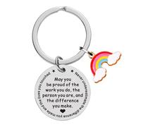 Ehuixinsheng Thank You Gifts for Women Keyring,Leaving Encouragement Gifts Colleagues Men Souvenir May You Be Proud of The Work You Do Keychain for Nurse Mentor Volunteer Social Worker Teacher