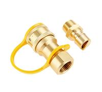 Ehwisbe 1/2 Inch Solid Brass Gas Propane Quick Connect Disconnect Fitting Connector Adapter