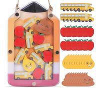 Ehwisbe 1 Set Reward Jar for Kids Classroom Reward Chart Pencil School Bus Themed Potty Training Rewards Behavior Chart B