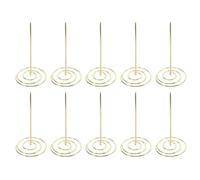 Ehwisbe 10 Pcs Golden Menu Summons Fork Storage Products Kitchen Document Organizer for Invoice, Document for Notes Storage in Metal