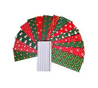 Ehwisbe 15 Christmas Budget Envelopes + 15 Budget Sheets + 24 White Label Stickers,Wallet Cash Saving System for Money,Receipt