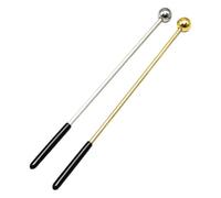 Ehwisbe 2-Pack Optometry Focus Wolff Stick Vision Therapy Tools Gold and Silver 2Pcs Wolff Stick Magic Stick Visual Follow Strabismus Eye Dynamic Adjustment Movement Vision Function Training Test Rule