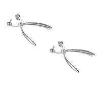 Ehwisbe 2 PCS Silver Metal Cherry Pitter Olive Pit Easy Remover Hand Removal Core Tool Kitchen Fruit Vegetable Corers Pitter