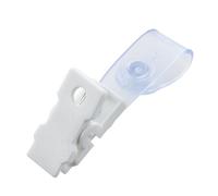 Ehwisbe 20 Pcs Plastic ID Card Name Tag Holder Badge Strap Clip White Clear