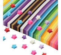 Ehwisbe 2060 Sheets Star Origami Paper 27 Assortment Color Paper Strip Double Sided Origami Solid Color Decoration Paper Strips