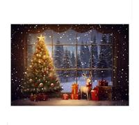 Ehwisbe 210X150cm Christmas Background Cloth Christmas Tree Snowflake Party Decoration Children Photography Background Cloth,G Easy Install