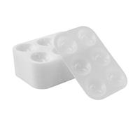 Ehwisbe 24 Pieces Plastic Paint Palettes 6 Well Rectangular Watercolor Palette Painting Tray, White