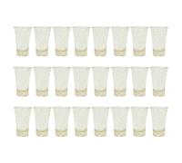 Ehwisbe 24pcs 30ml Shot Glasses Polystyrene Shot Glasses Multicolored Shot Glasses for Spirits for Multicolored Ombre Design Flash Gold