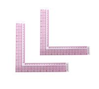 Ehwisbe 2Pcs 5808 Built-in Square Ruler Corner Ruler L-Shaped Ruler Garment Ruler Grading Ruler