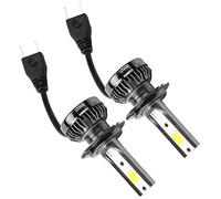 Ehwisbe 2Pcs Mini 1400W LED Headlight Bulbs Conversion Kit FOG Driving Light Hi-Low Lamps DRL 6000K White-Plug and Play(H7)