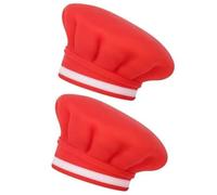 Ehwisbe 2Piece Reusable Silicone Wine Stopper Chef Hat Shaped Stoppers Champagne Beverage Stoppers Wine Stopper Red