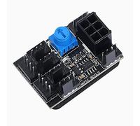 Ehwisbe 3-Pin 4-Pin Fan Adapter PWM PC Case Cooling Fan Hub 8-Way Splitter 12V Speed Controller with 6-Pin Power Port