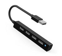 Ehwisbe 4 Ports USB 2.0 Splitter USB 2.0 Docking Station for Mouse Keyboard PC Laptop BLACK