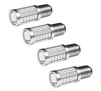 Ehwisbe 4pcs Red 1157 P21/5w Bay15d Super Bright 33 Smd 5630 5730 Led Auto Brake Lights Fog Lamp 21/5w Car Daytime Running Light Stop Bulbs