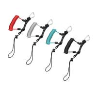 Ehwisbe 4PCS Scuba Diving Snappy Coil Springs Camera Lanyard Spiral with Ring Dive for Underwater Housing Flashlight Torch