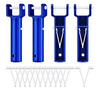 Ehwisbe 4Pcs Swimming Pool Vacuum Head Handles Pool Cleaning Tool Replacement Accessories with 12Pcs V-Shaped Clip