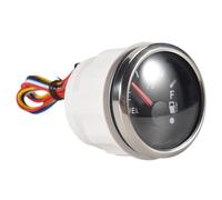 Ehwisbe 52mm Level Gauge 0-190Ohm Switchable 240-33Ohm Oil Level Meter Waterproof Boat Car Gauges with Alarm Black