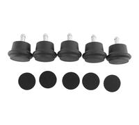 Ehwisbe 5Pcs Bell Glides Replacement Chair or Stool Swivel Caster Wheels to Fixed Stationary Castors, Chair Wheels