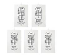 Ehwisbe 5Pcs Hanging Vacuum Bag Clothes Organizer Bag Dustproof Clothes Vacuum Storage Bags Wardrobe Quilt Compression Bags L